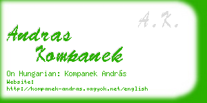 andras kompanek business card